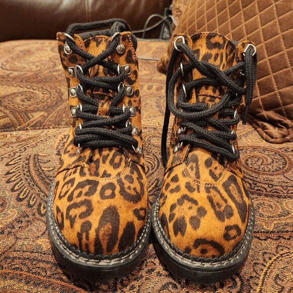 Cheetah Print Above Ankle Boots - Picture 1 of 6